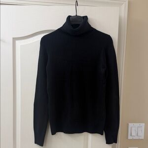 French Connection Black Ribbed Turtleneck Sweater NWOT